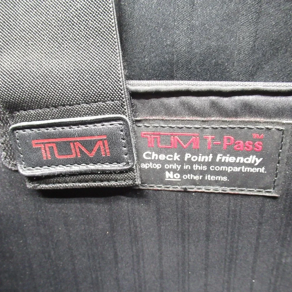 Tumi T Pass Laptop Briefcase Blk Ballistic Nylon Checkpoint Friendly Laptop Work